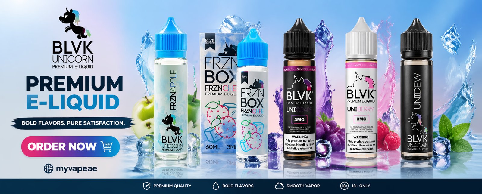 BLVK 60ml Vape Liquid 3mg
