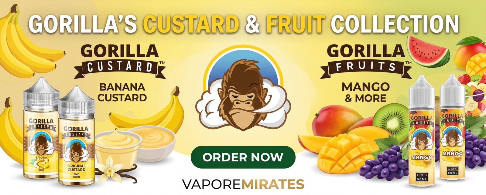 Gorilla Custard 100ml E-Liquid DUBAI